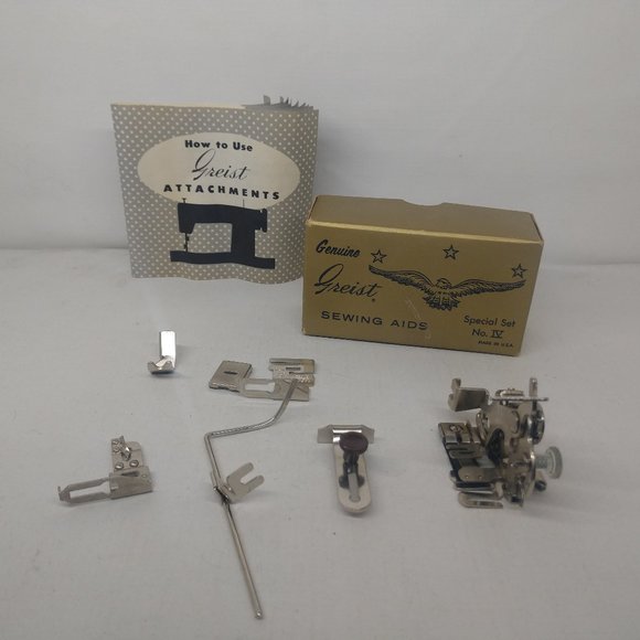 greist Office Genuine Greist Sewing Machine Aids Attachments Box